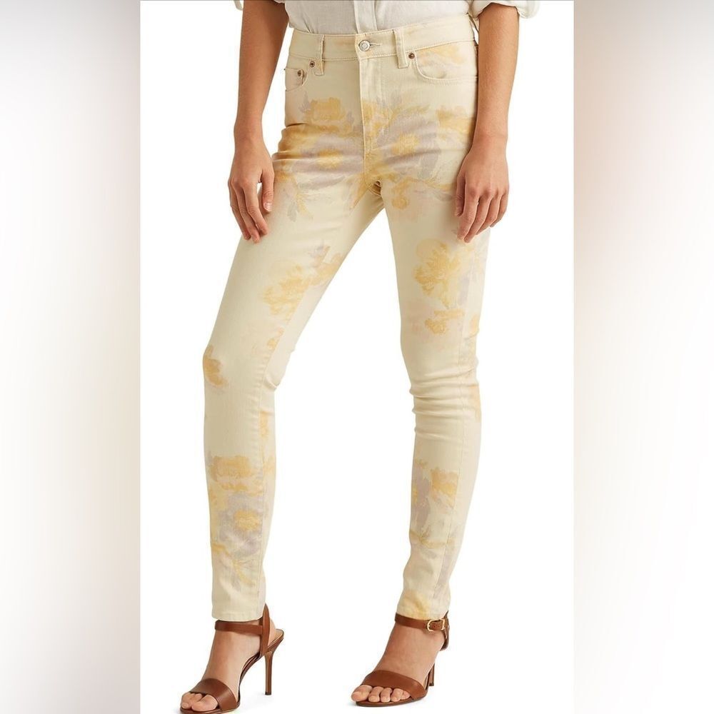 Lauren by Ralph Lauren Black LabelYellow ,Blush & Lilac Hi Rise Skinny Ankle